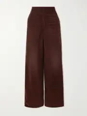 [RE/DONE] RE/DONE - Cotton-corduroy Wide-leg Pants - Chocolate - 27 27 Brown
