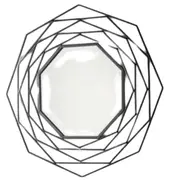 Best World 87cmx88 cm Black Besty Octagon Mirror
