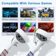 VR Accessories Handle Attachments for Meta/Oculus Quest 2, Dual Handles and Long