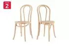 Set of 2 Matt Blatt Bentwood Chairs (Natural Beech/Board Seat), Chairs, Home &