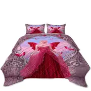 Butterflies and Purple Rose Ruby Butterfly Girl Coverlet
