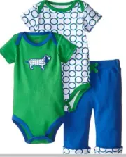 Yoga Sprout 2 Bodysuit and Pants Set (Blue Dog) ~ 12-18 Mons