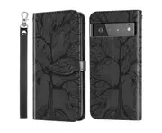 For Google Pixel 6 Cover with Kickstand - Black