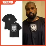 KANYE WEST YE VULTURES 專輯商品T恤復古男女大碼時尚寬鬆印花短袖上衣原宿夏季街頭休閒襯衫T恤