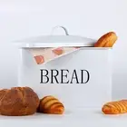 Metal Bread Box with Lid Retro Dustproof Decoration Snack Container Bread Keeper