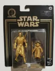 Star Wars SkyWalker Saga Figurines Darth Maul & Yoda Gold Commemorative Edition
