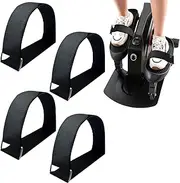 4pcs Universal Elliptical Machine Pedals Straps, Trainer Straps Leg Pedal Exercixer for Fitness
