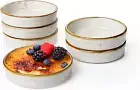 Ramekins 4 Oz - Oven Safe Shallow Ramekins for Creme Brulee - Set of 6