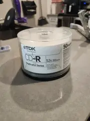 TDK CD-R White InkJet Printable Surface 50 Pieces 52x 700MB NEW SEALED