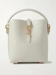 [SAINT LAURENT] SAINT LAURENT - Le 37 Mini Leather Bucket Bag - White - One size One size White