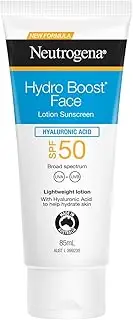 Neutrogena Hydro Boost Face Lotion Sunscreen SPF 50 85ml|Provides broad-spectrum UVA/UVB protection against skin aging UVA and burning UVB|With Hyaluronic Acid to add back hydration|2hr water resistant