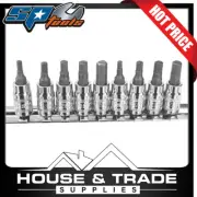 SP Tools Socket Rail Set 9 Piece 1/4"Dr Metric/SAE Inhex SP20540