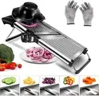 Mandoline Slicer - Professional Kitchen Vegetable Cutter and Chopper with Adjus