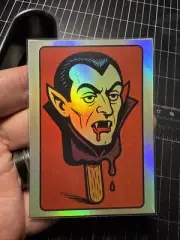 Count Dracula Popsicle Custom Holographic Refractor Art Trading Card /9