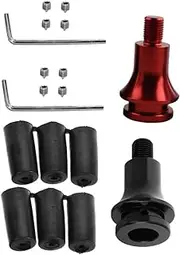 OSOLADY 2 Sets Connector Dust Cover Shift Knob Thread Adapter Gear Shift Knob Adapters Car Shift Knob Adapters Knob Boot Retainer for Automotive Shift Stop Block for Car Aluminum Alloy
