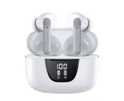 Wireless Headphones In-Ear Touch Control Headsets Sports Stereo Wireless Earbuds -white