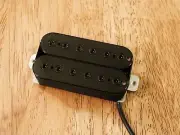 HEXBUCKER HUMBUCKER NECK PICKUP BLACK NICKEL SILVER BASEPLATE 4 CONDUCTOR WIRE
