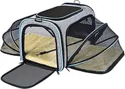 Expandable Cat Carrier - Soft Side Dog Carriers, Pet Backpack Carrier | Foldable Bag with Breathable Mesh, Pet Travel Bag, Foldable Puppy Backpack for Travel Outdoor