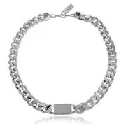 Culturesse Amabel 47cm Muse Chain Necklace Rhodium Plating Titanium Steel Silver