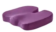 Purple Orthopedic Memory Foam Seat Cushion Support Back Pain Chair Pillow Car