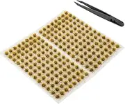 208 Pcs Static Grass Model Grass Tufts Railway Artificial Grass Miniature Grass Tuft Terrain Kit for DIY Model Railway Fairy Garden Diorama Scenery (Set B)