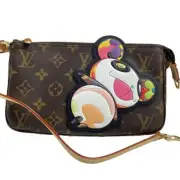 LOUIS VUITTON LV Takashi Murakami Panda Monogram Pochette Accessoires