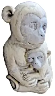 Latex chimp ape monkey mold cement concrete baby chimp mould 8.75"H x 7" W