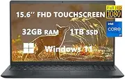 [DELL] Inspiron Laptops for Student & Business, 15.6'' FHD LED Touchscreen, Intel 13th Gen Core i7-1355U(10-core), Up to 5 GHz, 32GB RAM, 1TB SSD, HDMI, Wi-Fi 6, USB-C, Long Battery Life, Windows 11