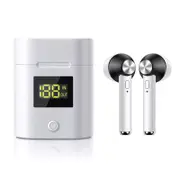 D019 Wireless bluetooth 5.0 TWS Earphone Stereo Bass Sports Headset With LED Power Display Charging Case BLACK COLOR