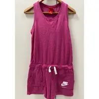 在飛比找蝦皮購物優惠-(九新)NIKE  女大人粉色背心連身短褲  size：M