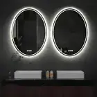 LED Bathroom Mirror Backlit Round Vanity Mirror with Lights Wall Mounted