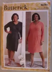 knit Dress Butterick Pattern B6781 women's Size 18W 20W 22W 24W New 2020