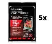 5 x Ultra PRO UV One Touch 23pt Black Border Magnetic Card Display Holder
