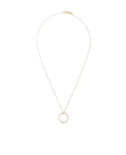 Oval ring necklace One size Yellow