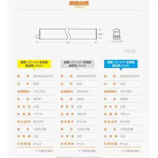 好時光～OSRAM 歐司朗 LED T5 支架燈 4尺20W 3尺15W 2尺10W 星皓 層板燈 串接燈 全電壓