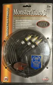 Monster Cable Monster Video 3 Component Video Interconnect 2m NIP 107461-00