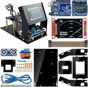 LAFVIN Simulation Ultrasonic Radar Sensor Module DIY Kit 180-Degree Scanning Detector Compatible with Arduino IDE