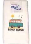 Hippie Bus Hand Towels Embroidered Summer Beach Beach Bound Surfboard Set of 2