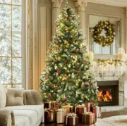8-Foot Artificial Christmas Tree with 1,346 Branch Tips