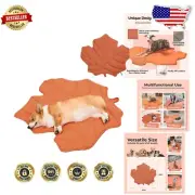 Double-Sided Machine Washable Pet Blanket, 40x46” in Maple Red Leaf Print