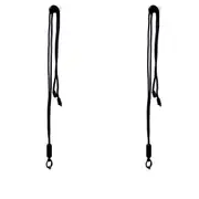 2x Urban Products Nylon Pop Universal Mobile Phone Cord/Sling Adjustable BLK