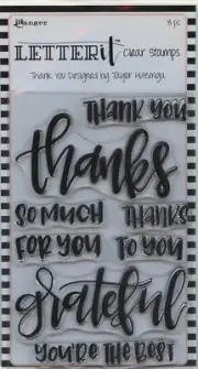Greetings 'hello, get well...' (9 pcs) Ranger Cling Rubber Stamp #26