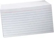 Ruled Memo Note Flashcards Study Cards Notecards for School Learning Meeting 200 Sheet White