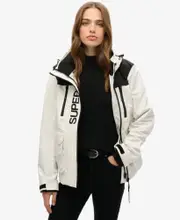 Colour Block Ultimate Windbreaker | Off White/Black