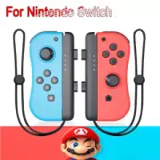 1 Pair Joy Con Controller Neon Blue & Red For Nintendo Switch / OLED with Strap