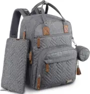 Diaper Bag Backpack, 4 in 1 Kit Large Unisex Baby Bags for Boys Girls, Waterproo