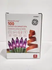 GE 100 Count 20.6 Ft. String of Purple Incandescent Lights