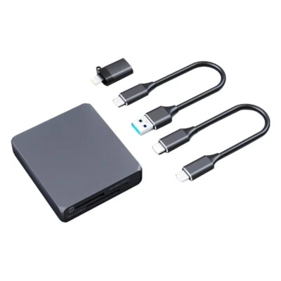 USB 3.2 Card Reader Memory Card Reader 3 in 1 CFA+SD4.0+TF4.0 Connectors Adapter
