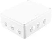 Waterproof Electrical Junction Box 30 x 25 x 12cm, Outdoor IP65 Plastic Enclosure, Weatherproof Cable Connection Box with Pre-Drilled Holes, Dustproof & Rainproof Project Case for Wiring(White)