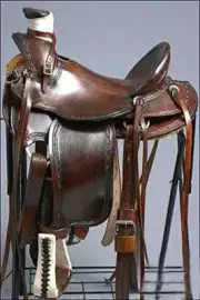 Western wade tree roping Leather Horse Saddle Full Tack Set. Size-10"-18" inch